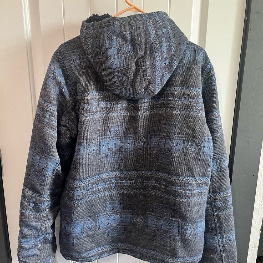 Men's Blue Patterned Jacket - Picture 3 of 5